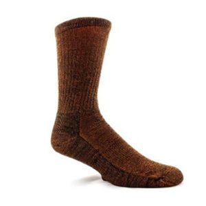 Brown Sock On A White Background