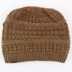 Brown Beanie On A White Background